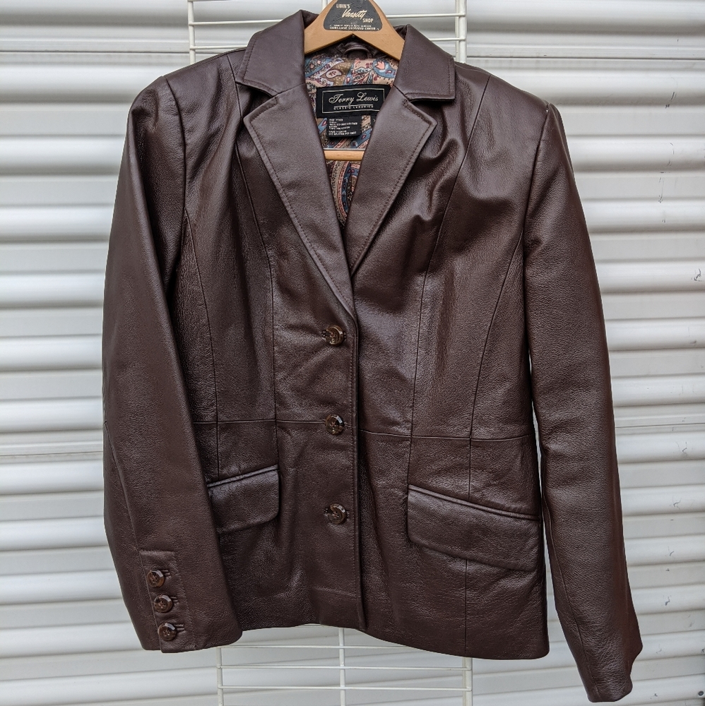 Terry Lewis Chocolate Brown Leather jacket